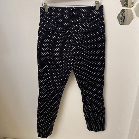 H&M size 6 ankle Trouser, black w cream polka-dots - Picture 4 of 7